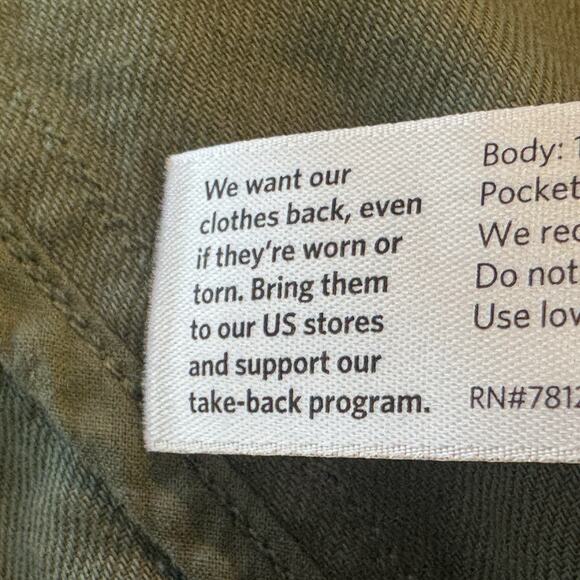 Eileen Fisher Lightweight Jacket Womens Size Small Green Organic Cotton Pockets - Picture 9 of 10